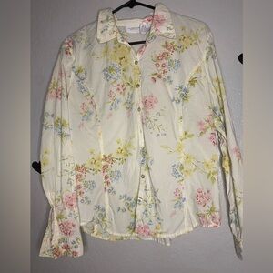 Liz Claiborne Pastel Floral Blouse